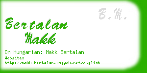 bertalan makk business card